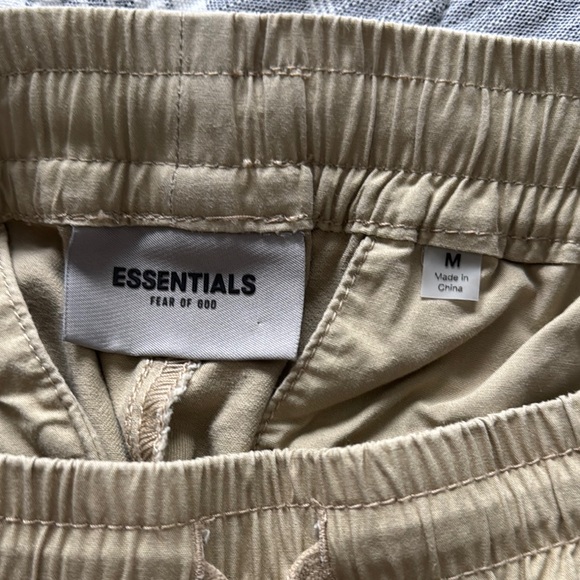 Essentials Fear of God Tan Cotton Twill Jogger Pants - Picture 3 of 6
